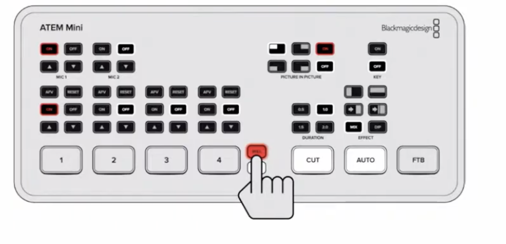 ATEM Mini スチルボタン操作
