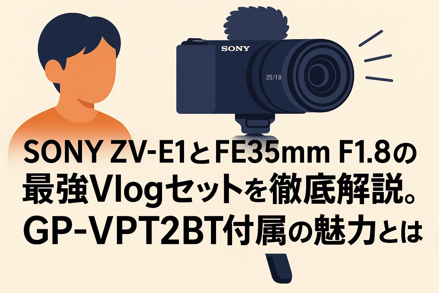 SONY ZV-E1とFE35mm F1.8の最強Vlogセットを徹底解説。GP-VPT2BT付属の