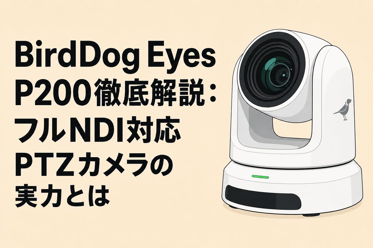 BirdDog Eyes P200徹底解説：フルNDI対応PTZカメラの実力とは | PANDA