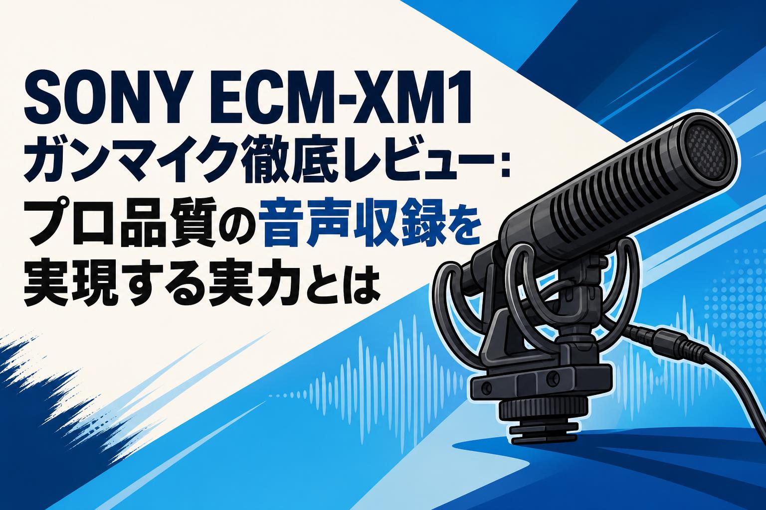 SONY ECM-XM1 ガンマイク徹底レビュー：プロ品質の音声収録を実現する