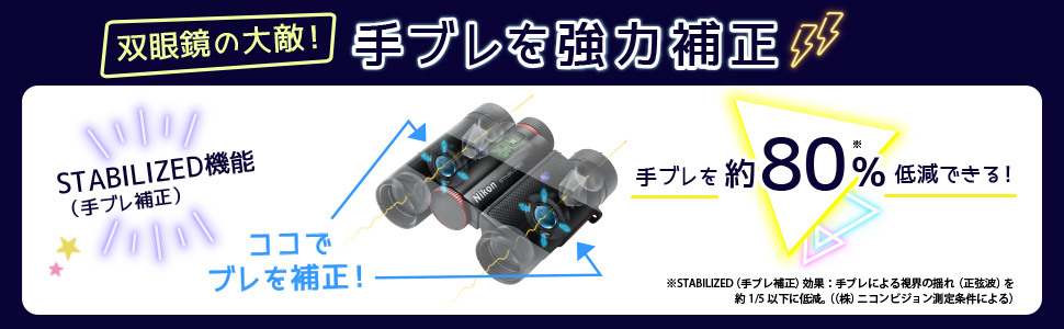 レンタル】軽い小さいブレない双眼鏡で推し活三昧「Nikon 防振双眼鏡