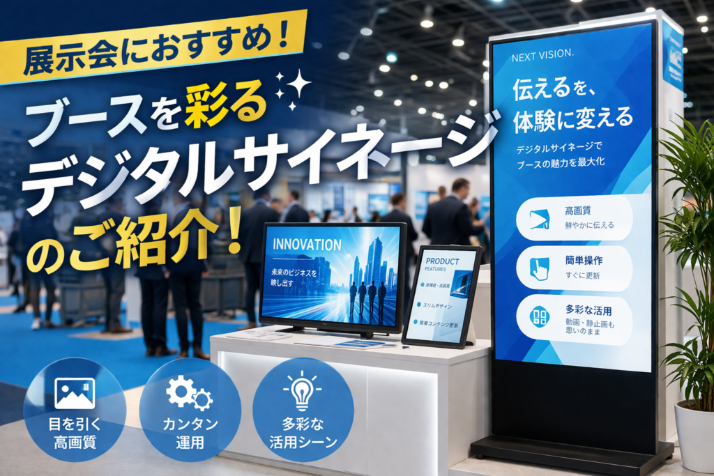 展示会におすすめ！ブースを彩るデジタルサイネージのご紹介 ! | PANDA