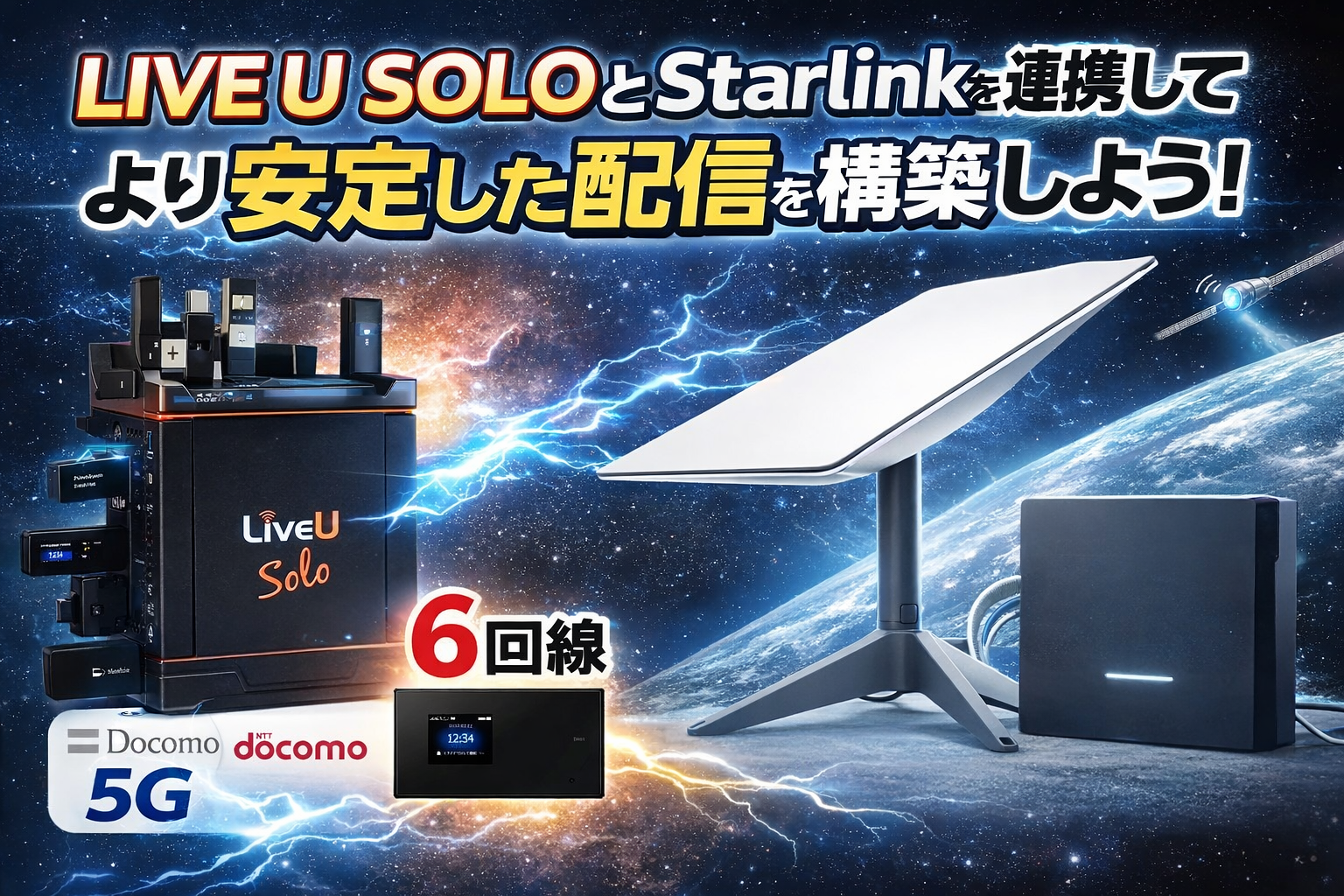 LIVE U SOLOとStarlinkを連携してより安定した配信を構築しよう