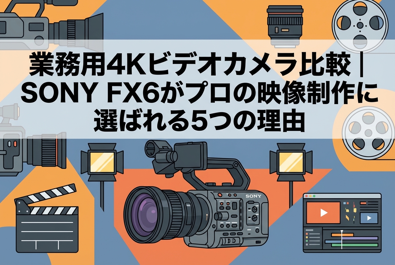 業務用4Kビデオカメラ比較｜SONY FX6がプロの映像制作に選ばれる5つの