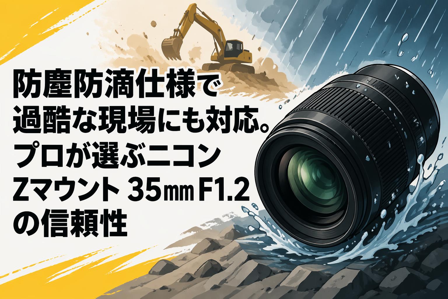 防塵防滴仕様で過酷な現場にも対応。プロが選ぶニコン Zマウント 35mm