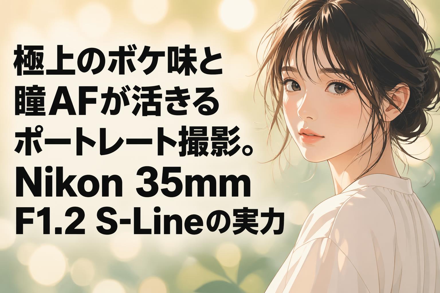 明るい●キレイなボケ味●ポートレートに最適●ニコン AF-S 35mm F1.8 1ヶ月動作補償あり！ 極上のボケ味と瞳AFが活きるポートレート撮影。Nikon 35mm F1.2 S-Line