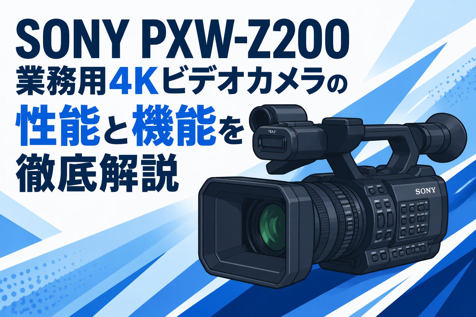 SONY PXW-Z200 業務用4Kビデオカメラの性能と機能を徹底解説 | PANDA