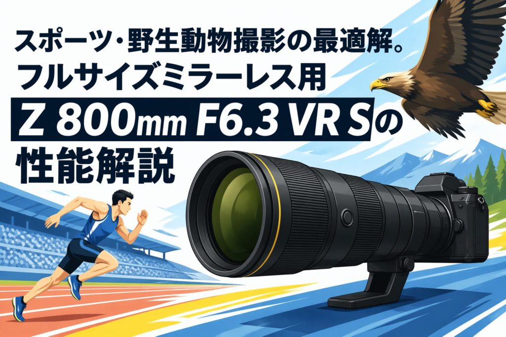スポーツ・野生動物撮影の最適解。フルサイズミラーレス用Z 800mm F6.3