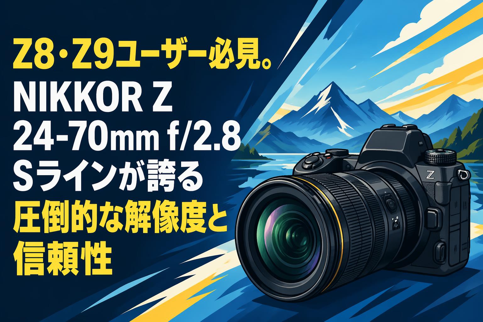 Z8・Z9ユーザー必見。NIKKOR Z 24-70mm f/2.8 Sラインが誇る圧倒的な