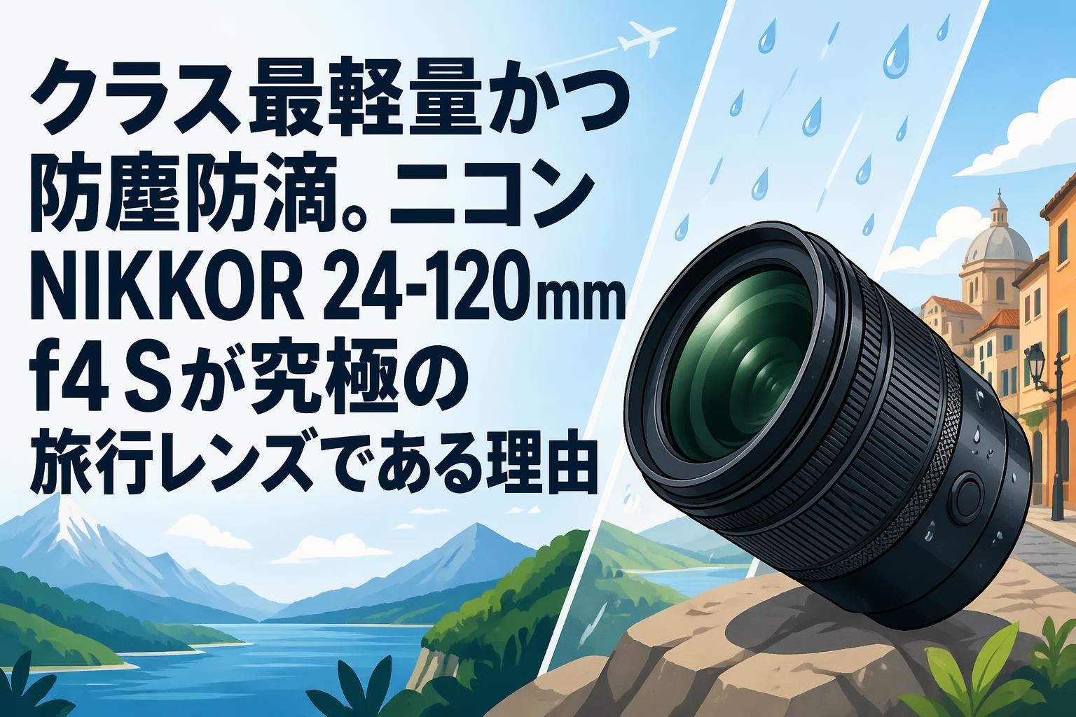 クラス最軽量かつ防塵防滴。ニコン NIKKOR 24-120mm f4 Sが究極の旅行