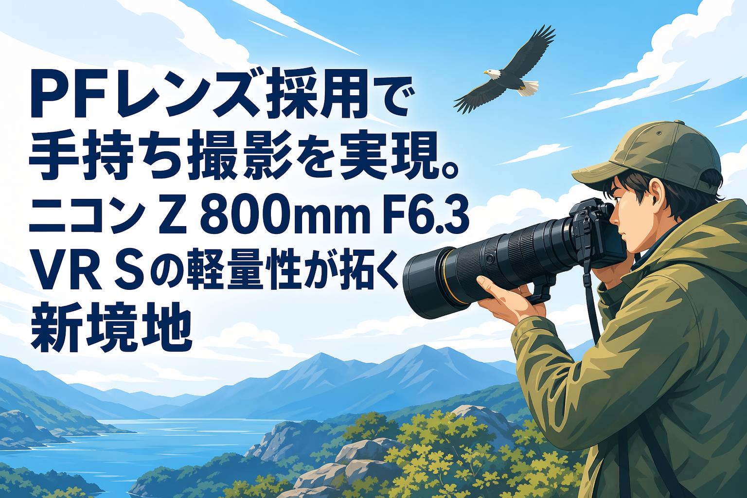 PFレンズ採用で手持ち撮影を実現。ニコン Z 800mm F6.3 VR Sの軽量性が