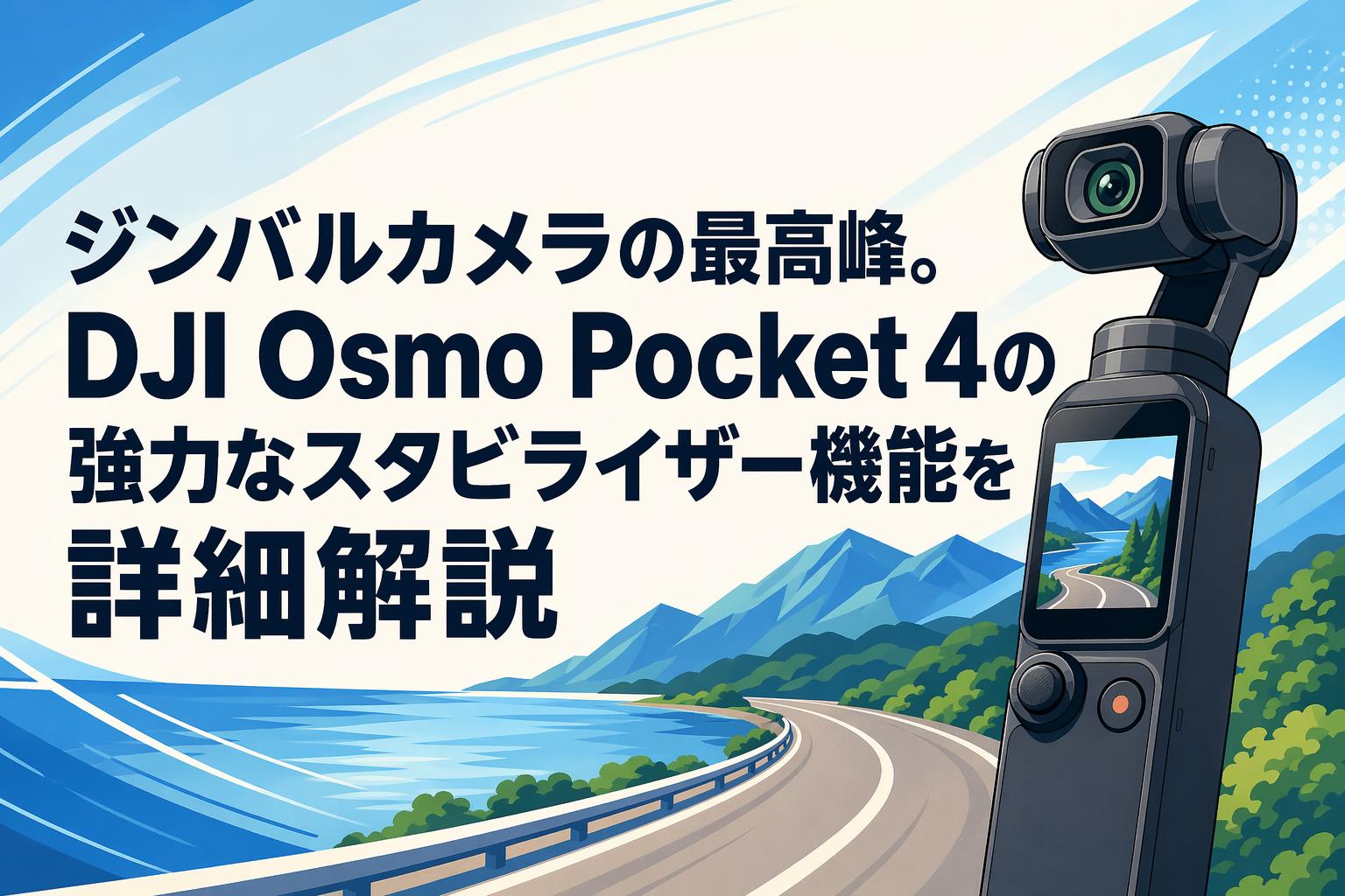 ジンバルカメラの最高峰。DJI Osmo Pocket 4の強力なスタビライザー