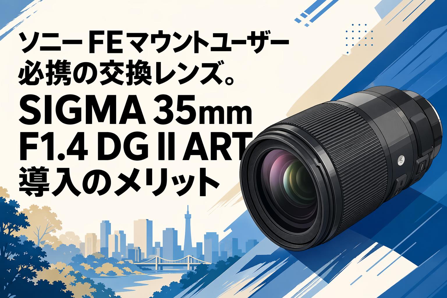 ソニーFEマウントユーザー必携の交換レンズ。SIGMA 35mm F1.4 DG II