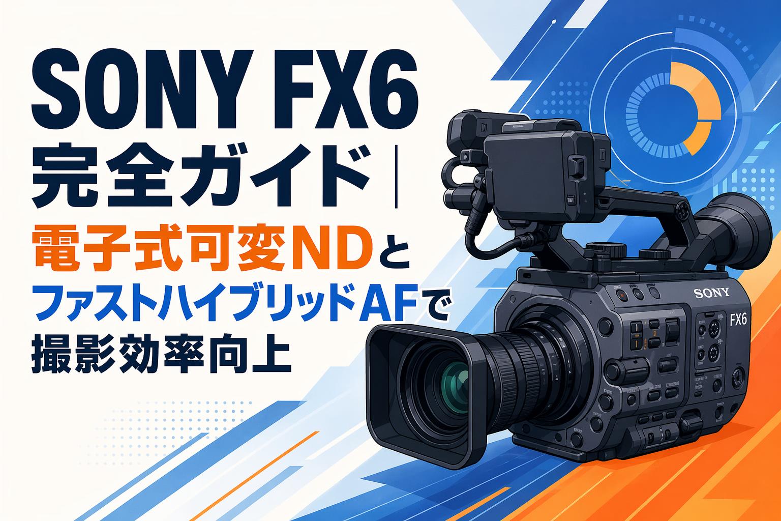 SONY a｜不良なし！すぐ使える！！ SONY FX6 完全ガイド｜電子式可変NDとファストハイブリッドAFで撮影
