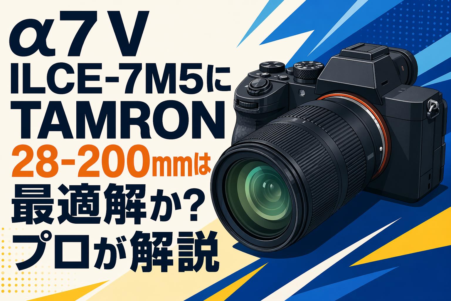 α7 V ILCE-7M5にTAMRON 28-200mmは最適解か？プロが解説 | PANDA TIMES