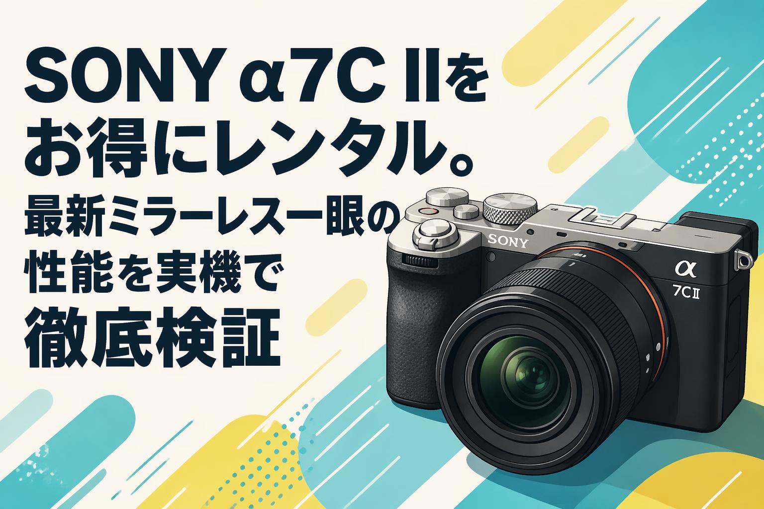 SONY α7C IIをお得にレンタル。最新ミラーレス一眼の性能を実機で徹底