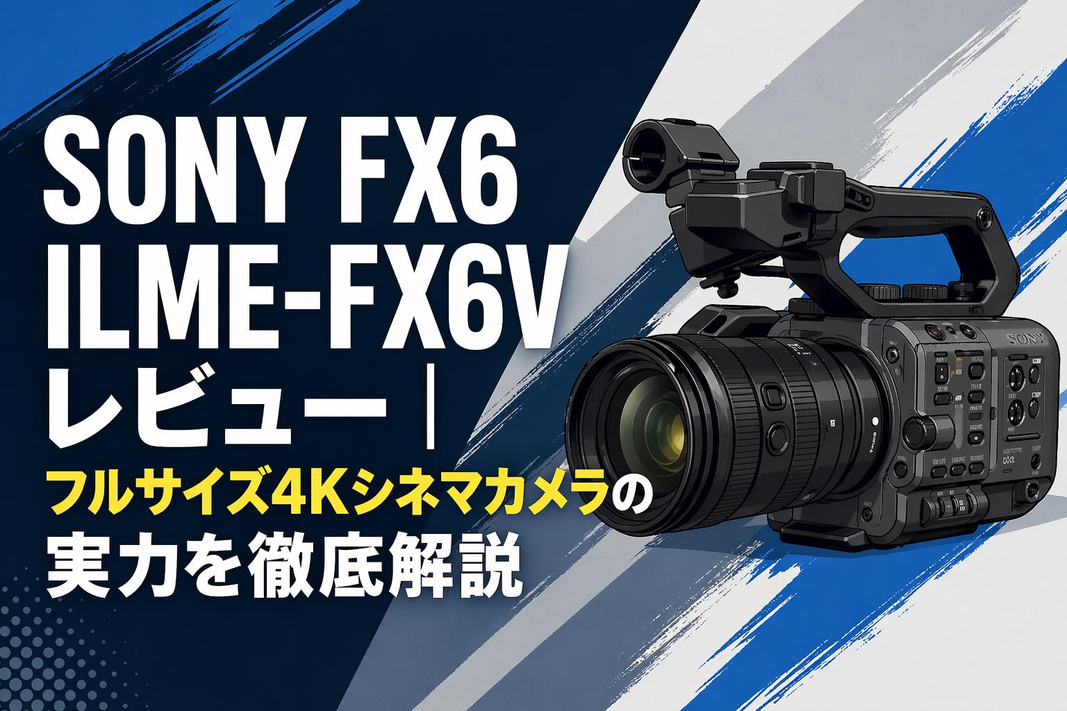 SONY FX6 ILME-FX6V レビュー｜フルサイズ4Kシネマカメラの実力を徹底