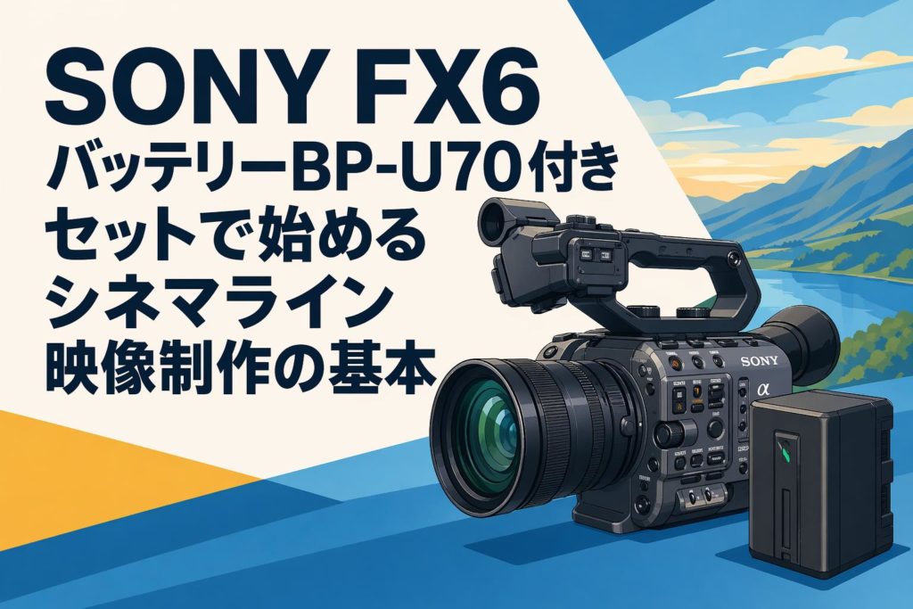 SONY FX6 バッテリーBP-U70付きセットで始めるシネマライン映像制作の SONY FX6 バッテリーBP-U70付きセットで始めるシネマライン映像制作の