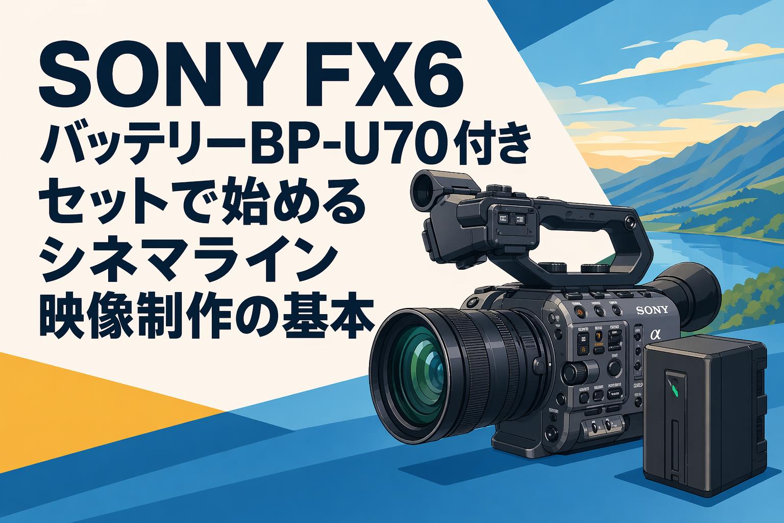 SONY FX6 ビデオカメラ+レンズ+バッテリー SONY FX6 バッテリーBP-U70付きセットで始めるシネマライン映像制作の