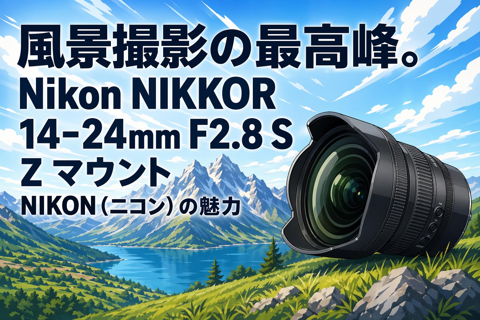 「動作確認」カメラレンズなどまとめ 風景撮影の最高峰。Nikon NIKKOR 14-24mm F2.8 S Z マウント NIKON