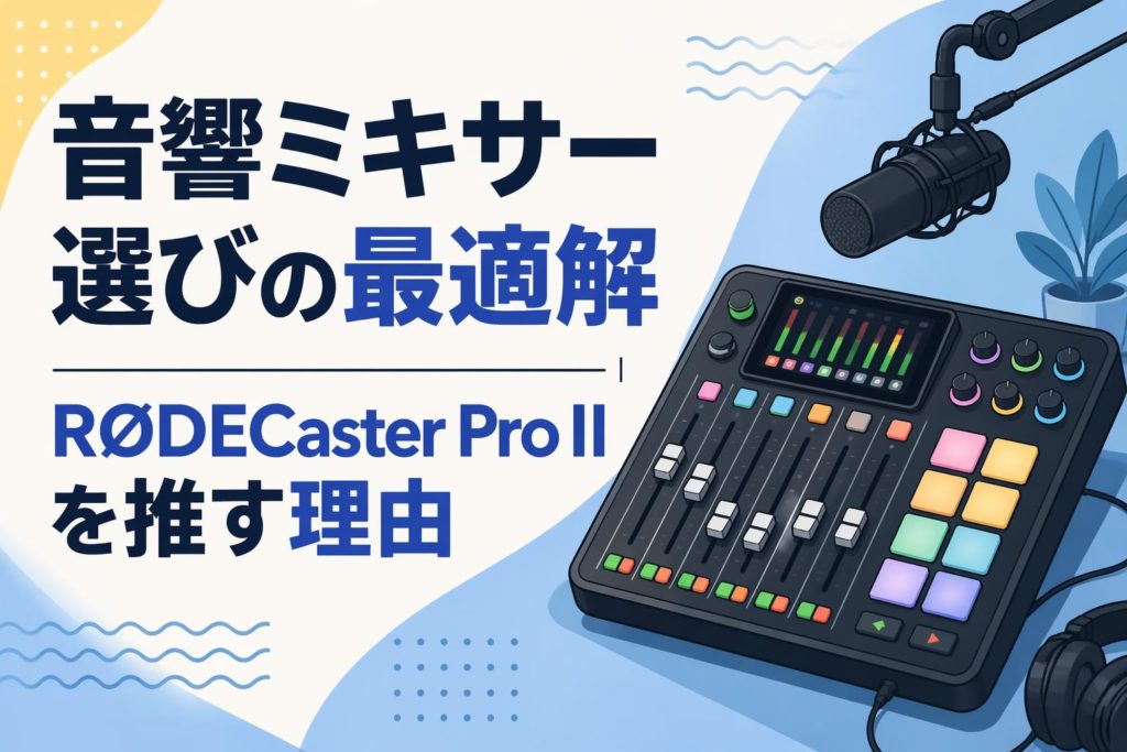 音響ミキサー選びの最適解｜RØDECaster Pro IIを推す理由 | PANDA