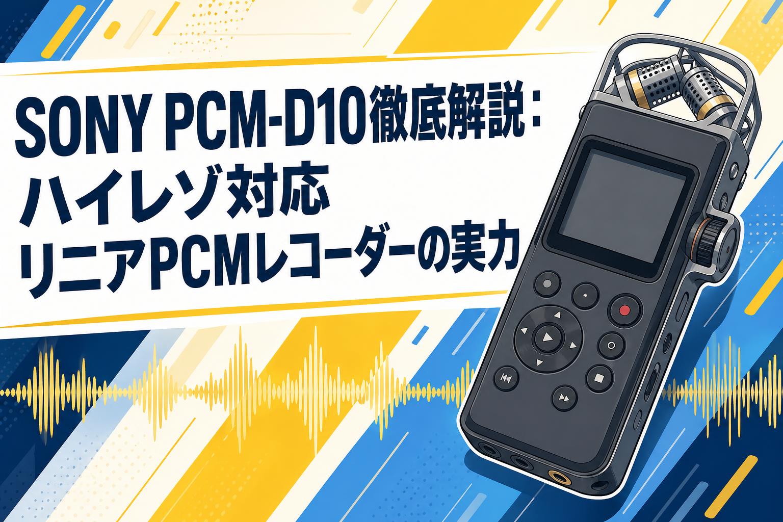 SONY PCM-D10徹底解説：ハイレゾ対応リニアPCMレコーダーの実力