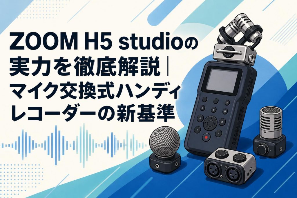 ZOOM H5 studioの実力を徹底解説｜マイク交換式ハンディレコーダーの新