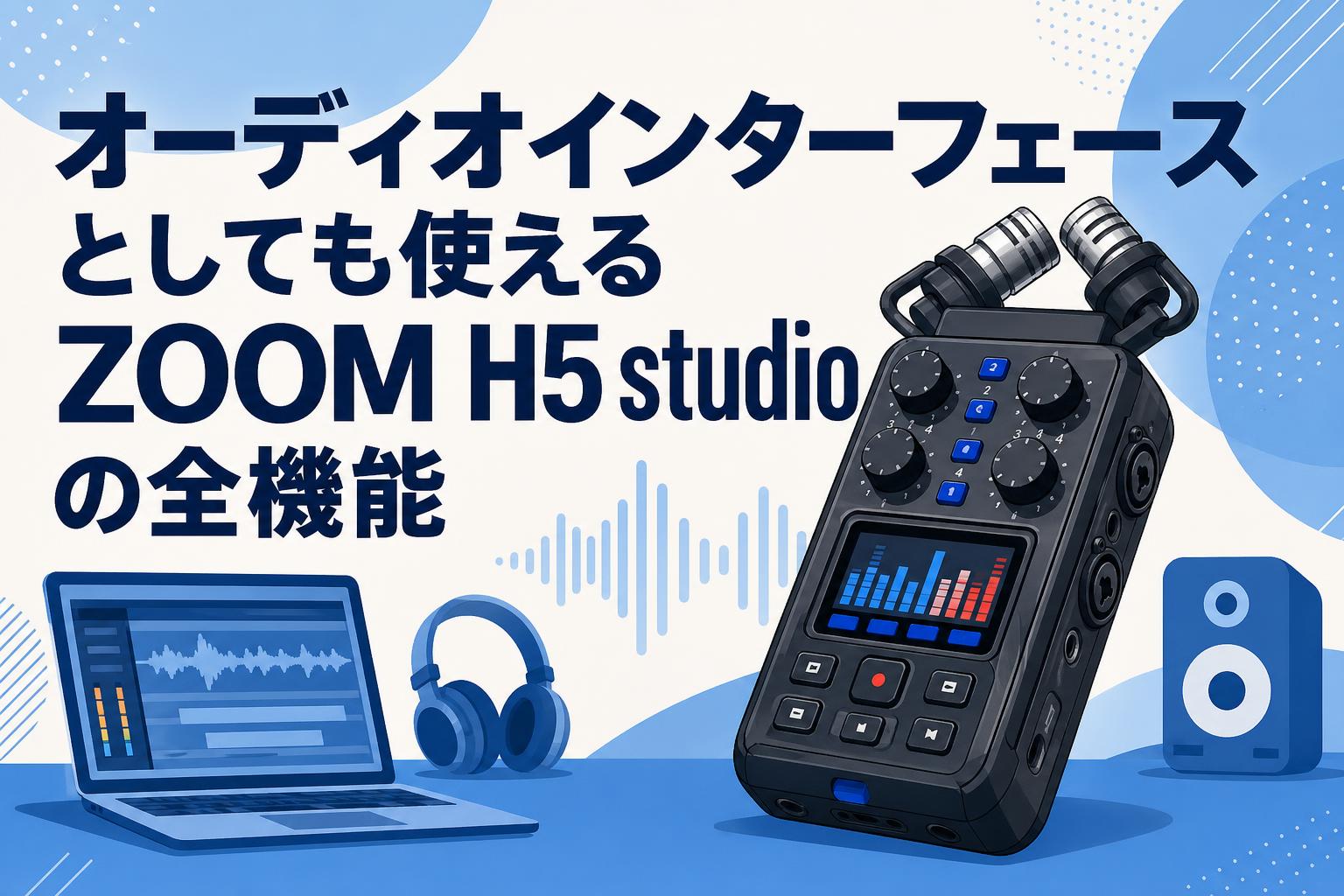 オーディオインターフェースとしても使えるZOOM H5 studioの全機能