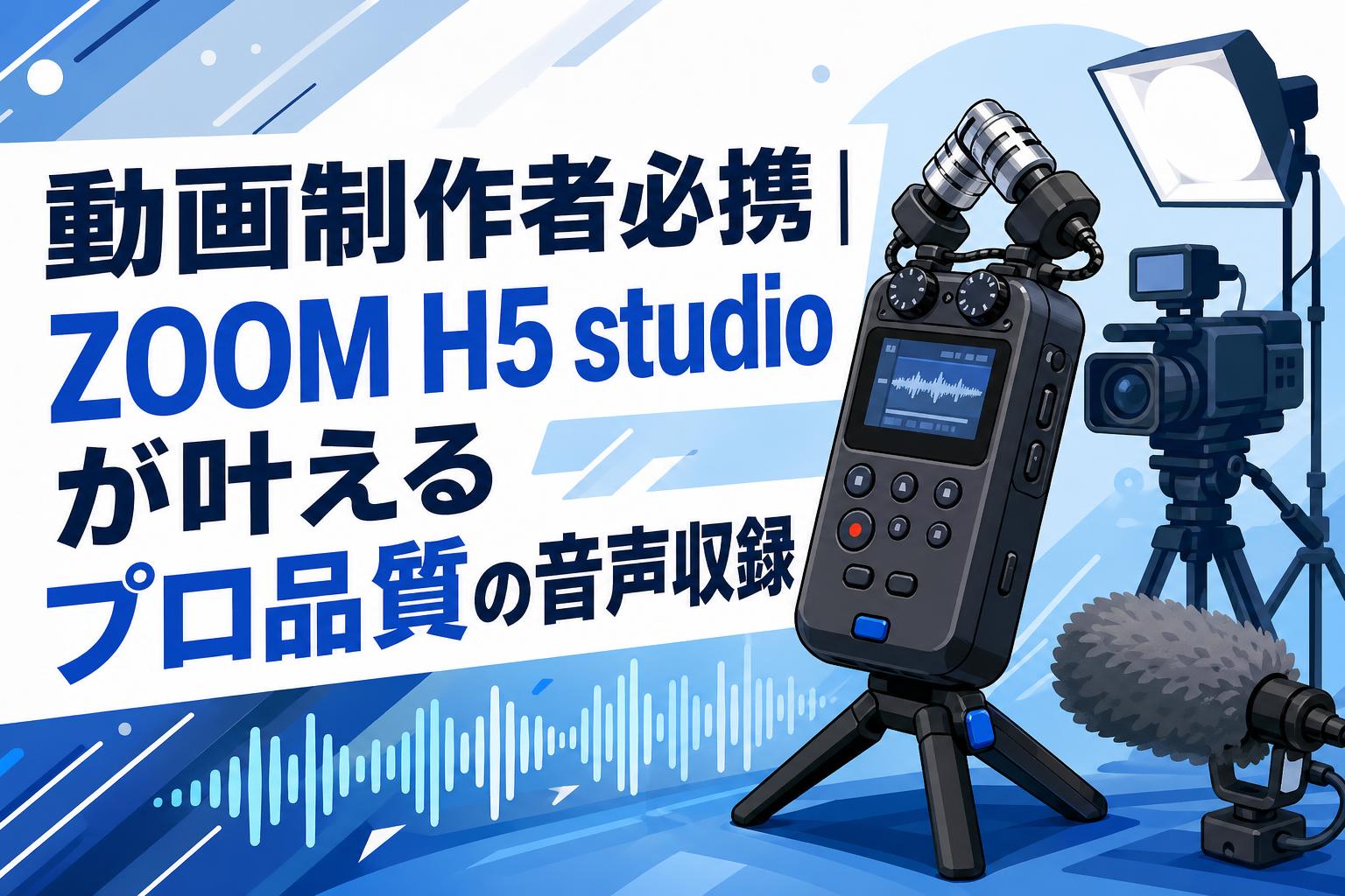 動画制作者必携｜ZOOM H5 studioが叶えるプロ品質の音声収録 | PANDA