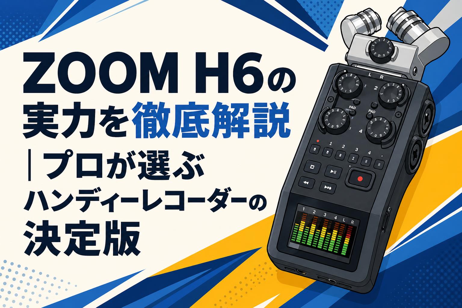 ZOOM H6の実力を徹底解説｜プロが選ぶハンディーレコーダーの決定版