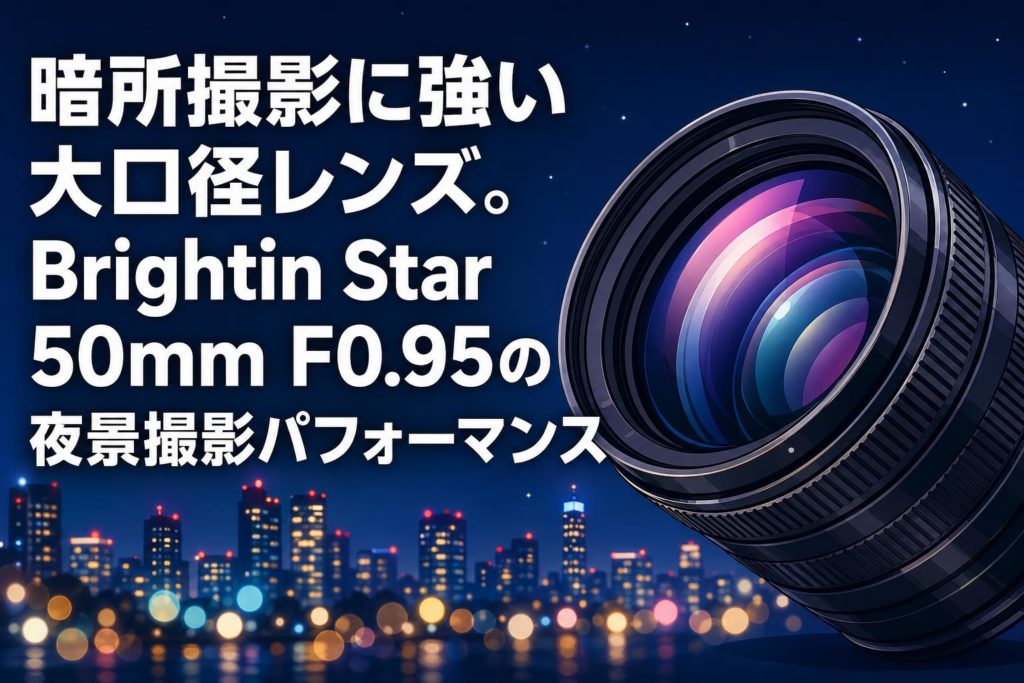 暗所撮影に強い大口径レンズ。Brightin Star 50mm F0.95の夜景撮影
