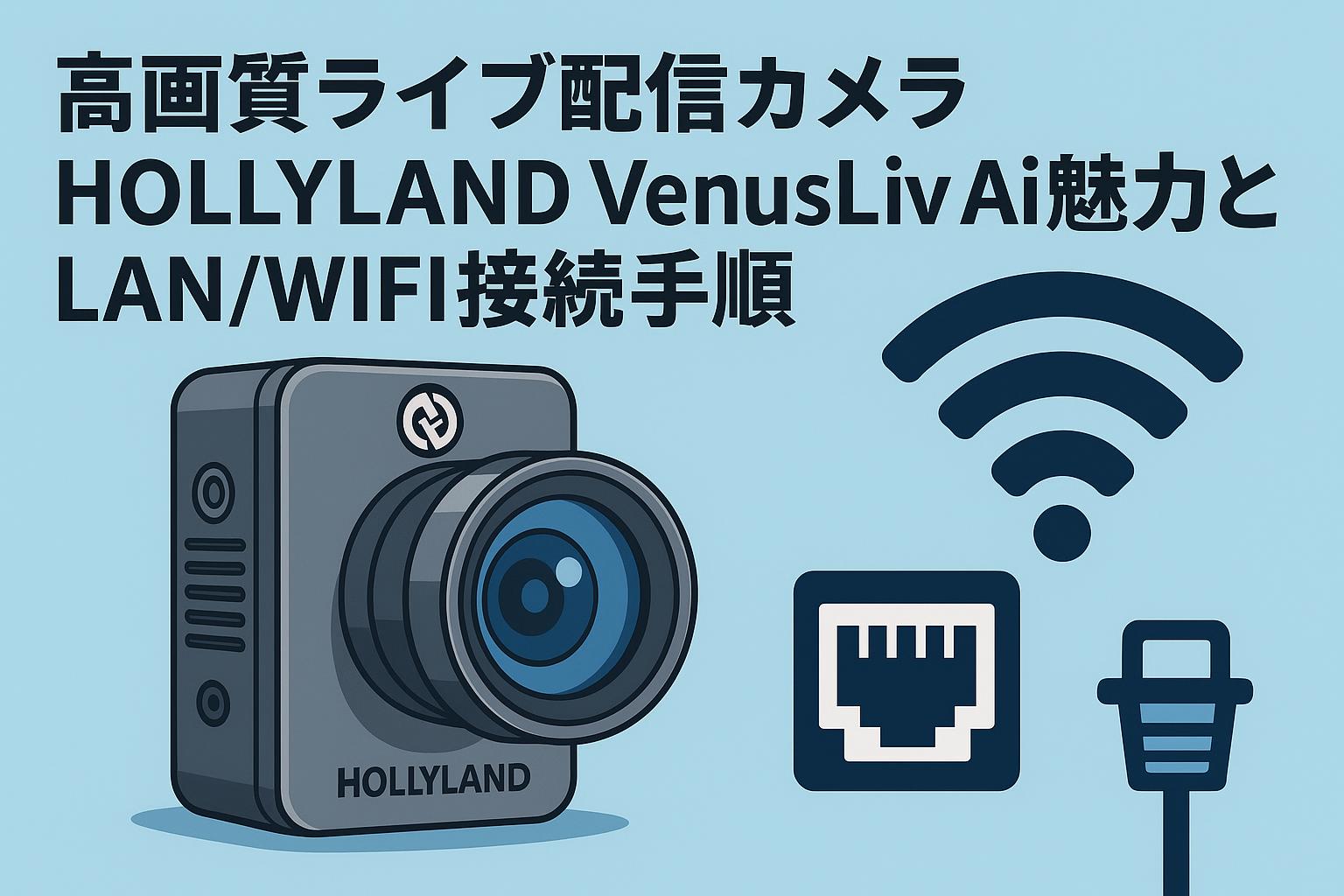 高画質ライブ配信カメラHOLLYLAND VenusLiv Airの魅力とLAN/WIFI接続