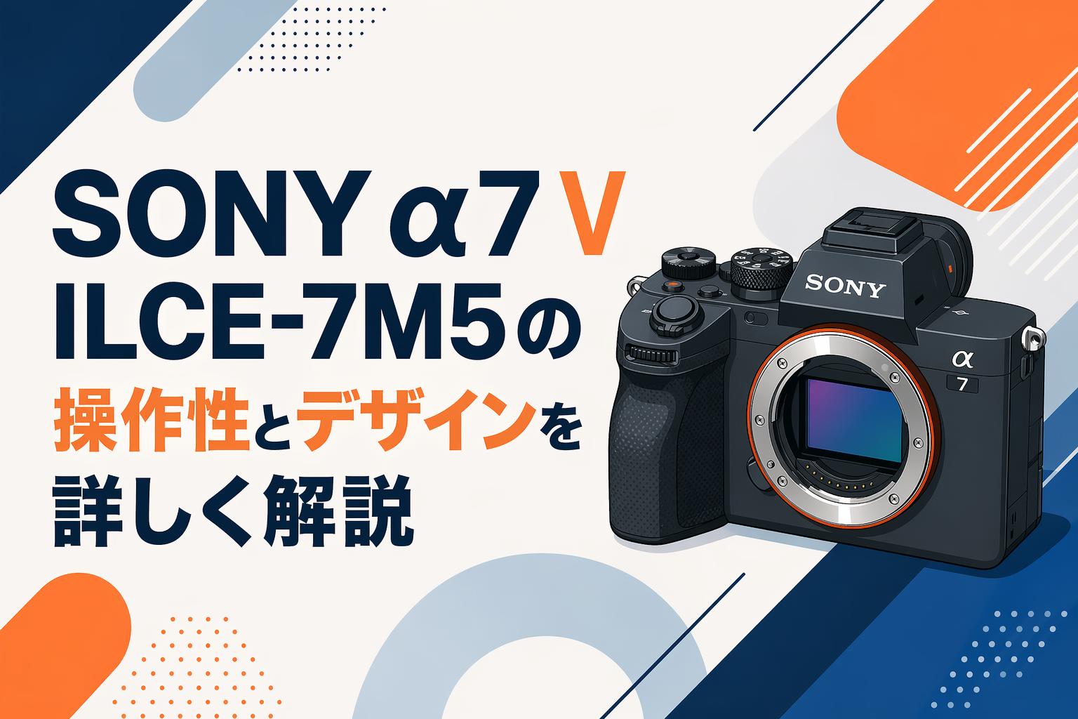 SONY α7 V ILCE-7M5の操作性とデザインを詳しく解説 | PANDA TIMES