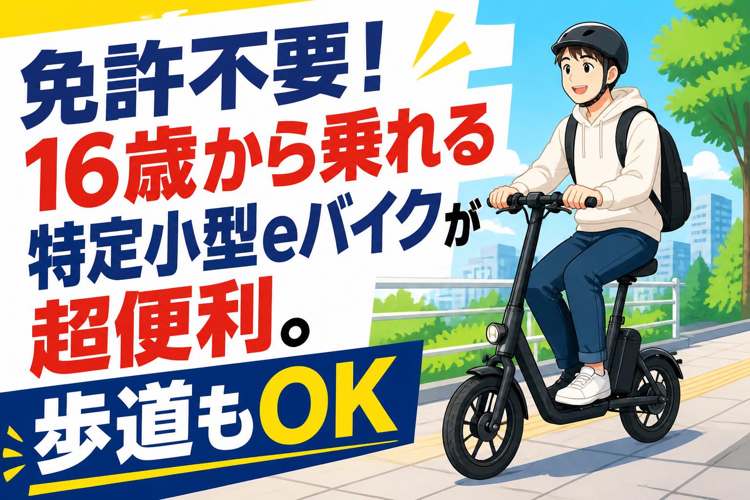免許不要！16歳から乗れる特定小型eバイクが超便利。歩道もOK | PANDA