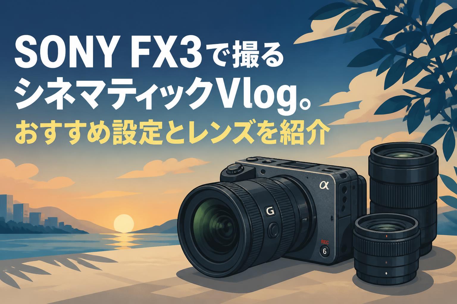 SONY FX3で撮るシネマティックVlog。おすすめ設定とレンズを紹介