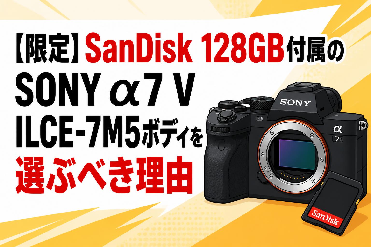 限定】SanDisk 128GB付属のSONY α7 V ILCE-7M5ボディを選ぶべき理由