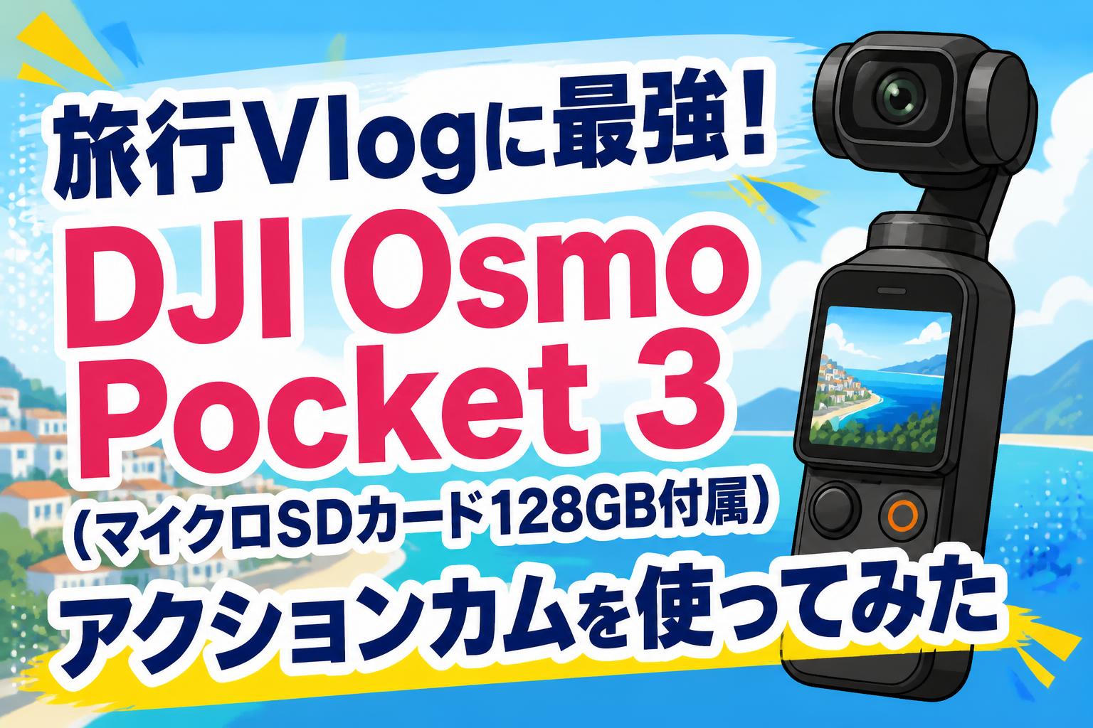 旅行Vlogに最強！DJI Osmo Pocket 3（マイクロSDカード128GB付属