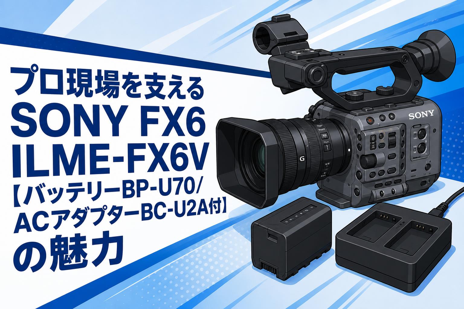 プロ現場を支えるSONY FX6 ILME-FX6V【バッテリーBP-U70/ACアダプター