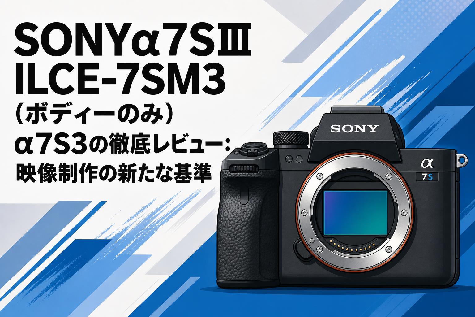 SONYα7SⅢ ILCE-7SM3（ボディーのみ）α7S3の徹底レビュー：映像制作の