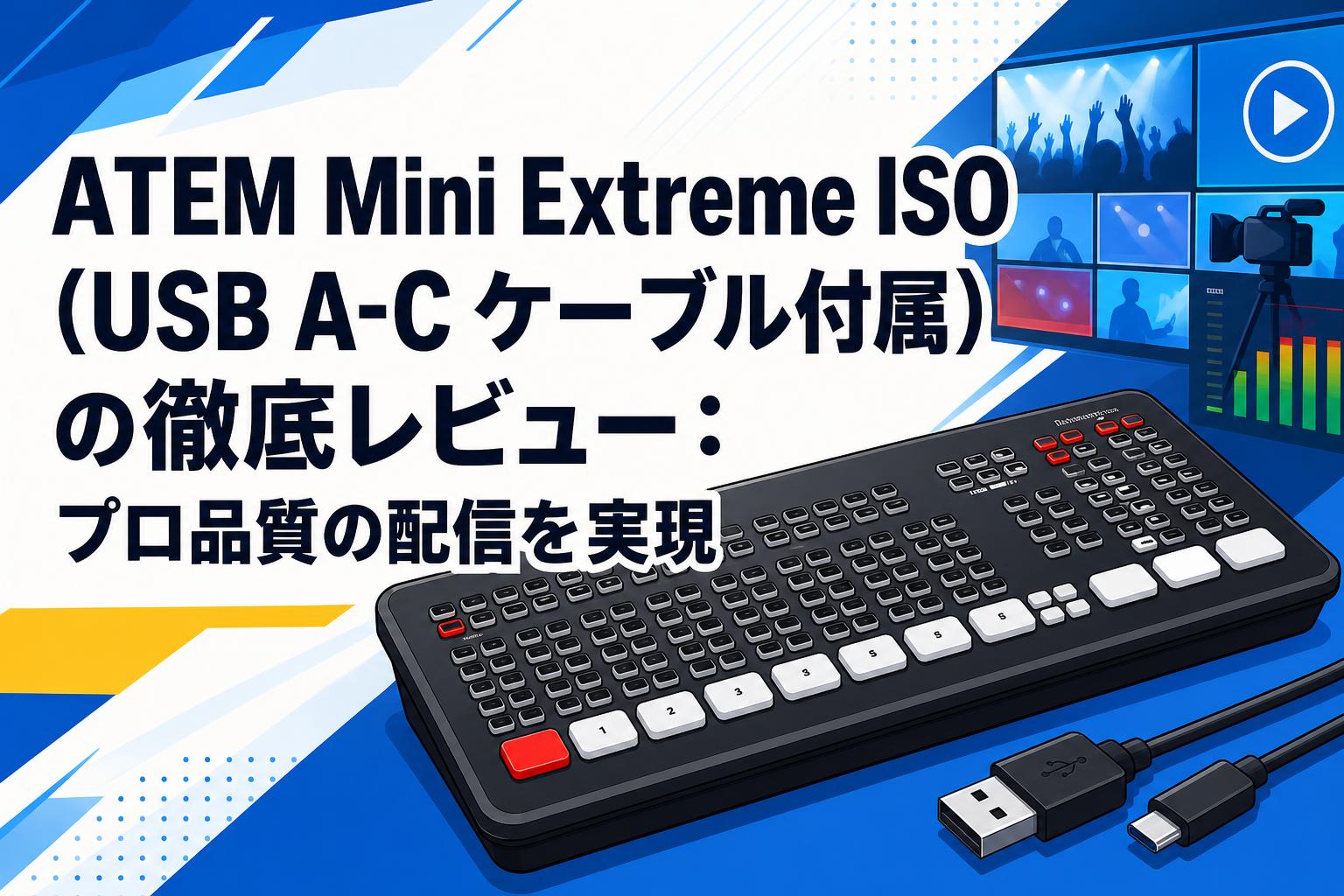 ATEM Mini Extreme ISO（USB A-C ケーブル付属）の徹底レビュー：プロ