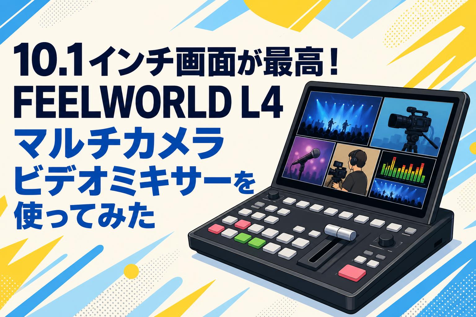 10.1インチ画面が最高！FEELWORLD L4マルチカメラビデオミキサーを使っ