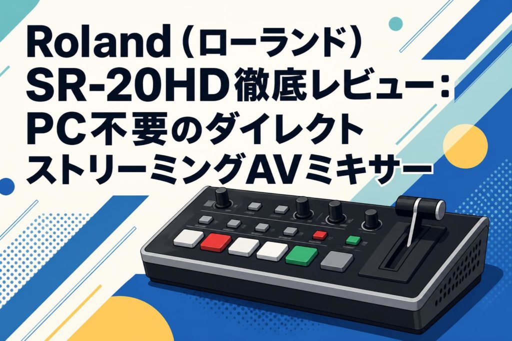 Roland（ローランド）SR-20HD徹底レビュー：PC不要のダイレクト