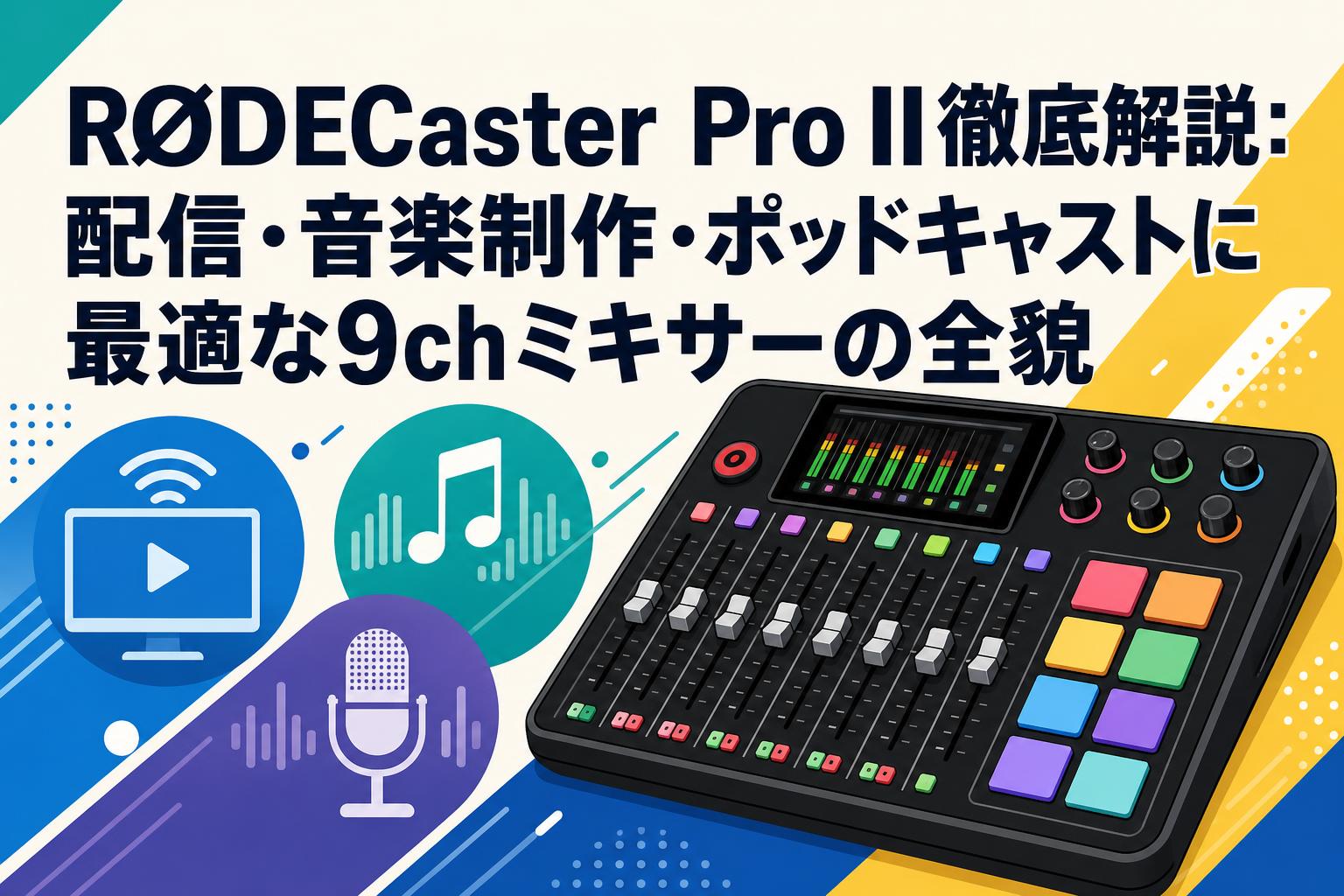RØDECaster Pro II徹底解説：配信・音楽制作・ポッドキャストに最適な
