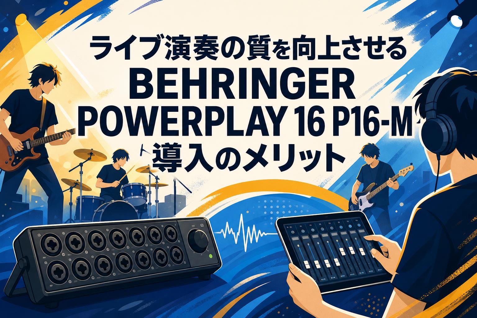 ライブ演奏の質を向上させるBEHRINGER POWERPLAY 16 P16-M導入の