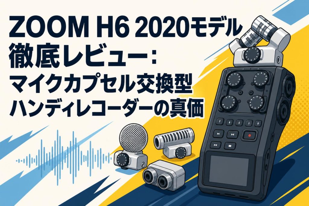 ZOOM H6 本体 + マイク/コンボカプセル等 ZOOM H6 2020モデル徹底レビュー：マイクカプセル交換型ハンディ