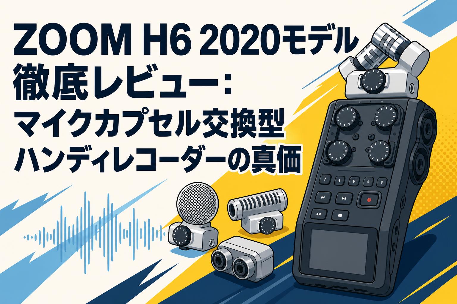 ZOOM H6 ハンディーレコーダー 専用ケース・風防・MSマイク付属 ZOOM H6 2020モデル徹底レビュー：マイクカプセル交換型ハンディ