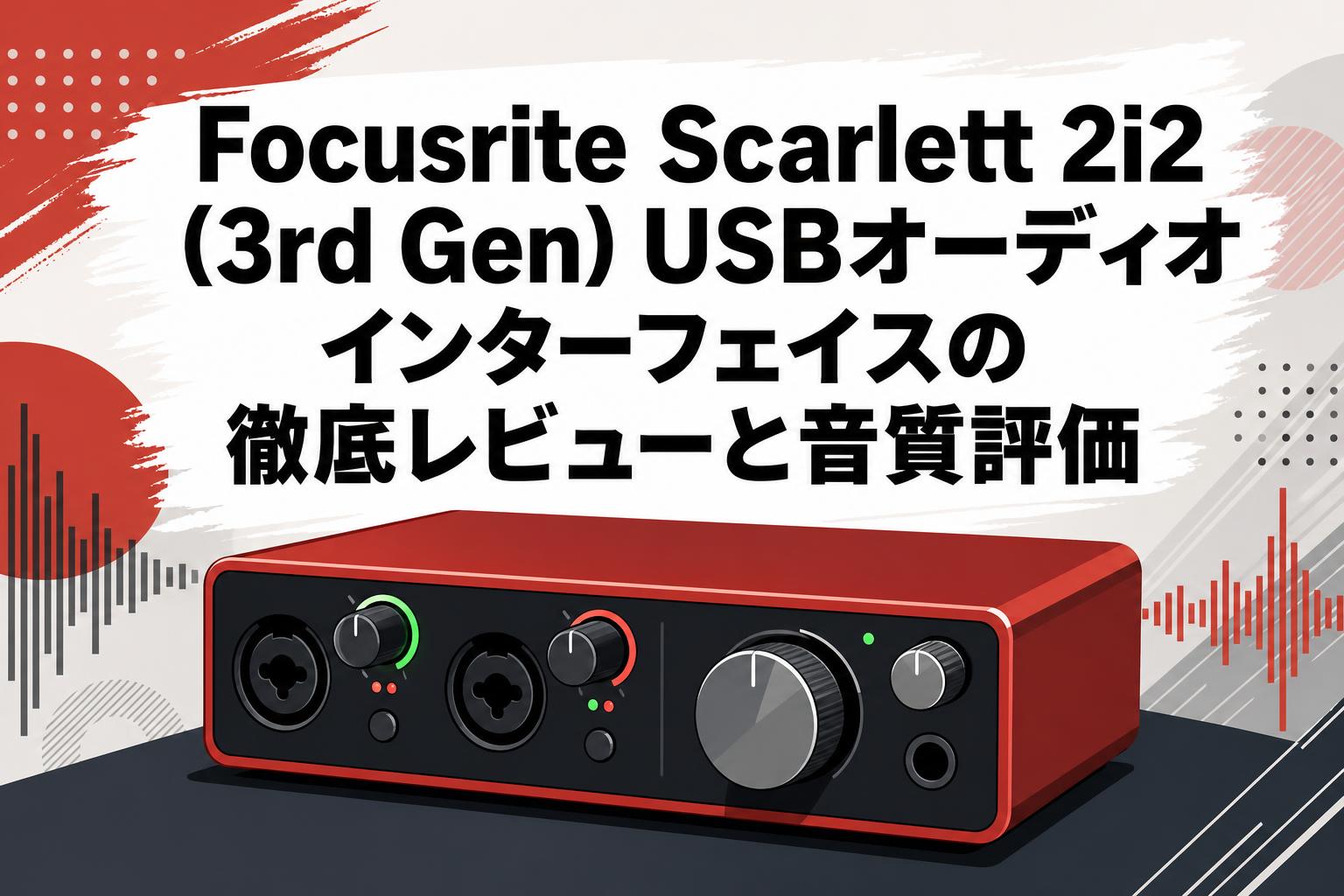 Focusrite Scarlett 2i2 (3rd Gen) USBオーディオインターフェイスの