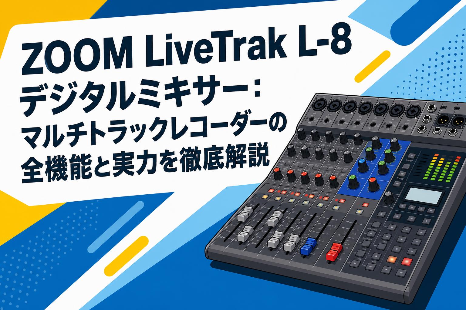 Zoom Livetrack L-8 デジタルミキサー ZOOM LiveTrak L-8 デジタルミキサー：マルチトラックレコーダーの全
