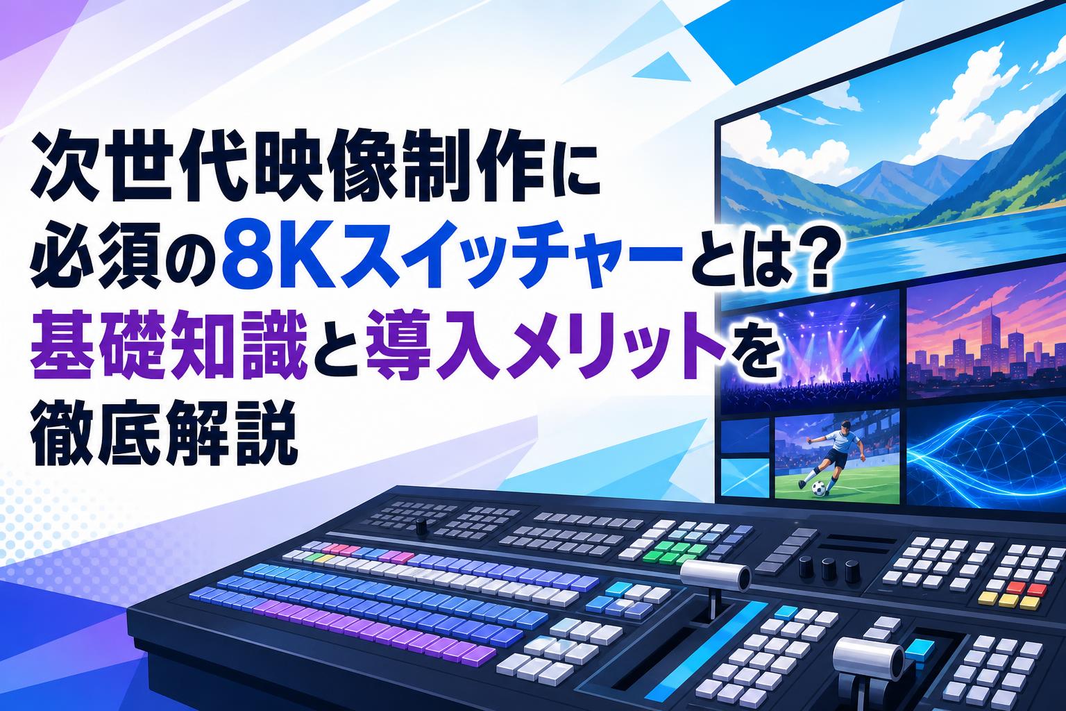 映像スイッチャー 次世代映像制作に必須の8Kスイッチャーとは？基礎知識と導入メリットを