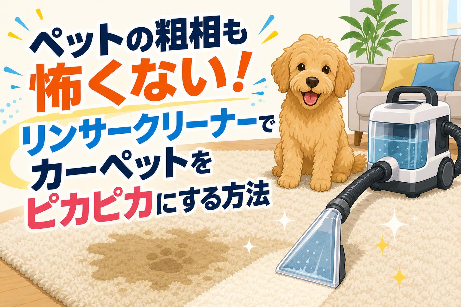 ペットの粗相も怖くない！リンサークリーナーでカーペットをピカピカに